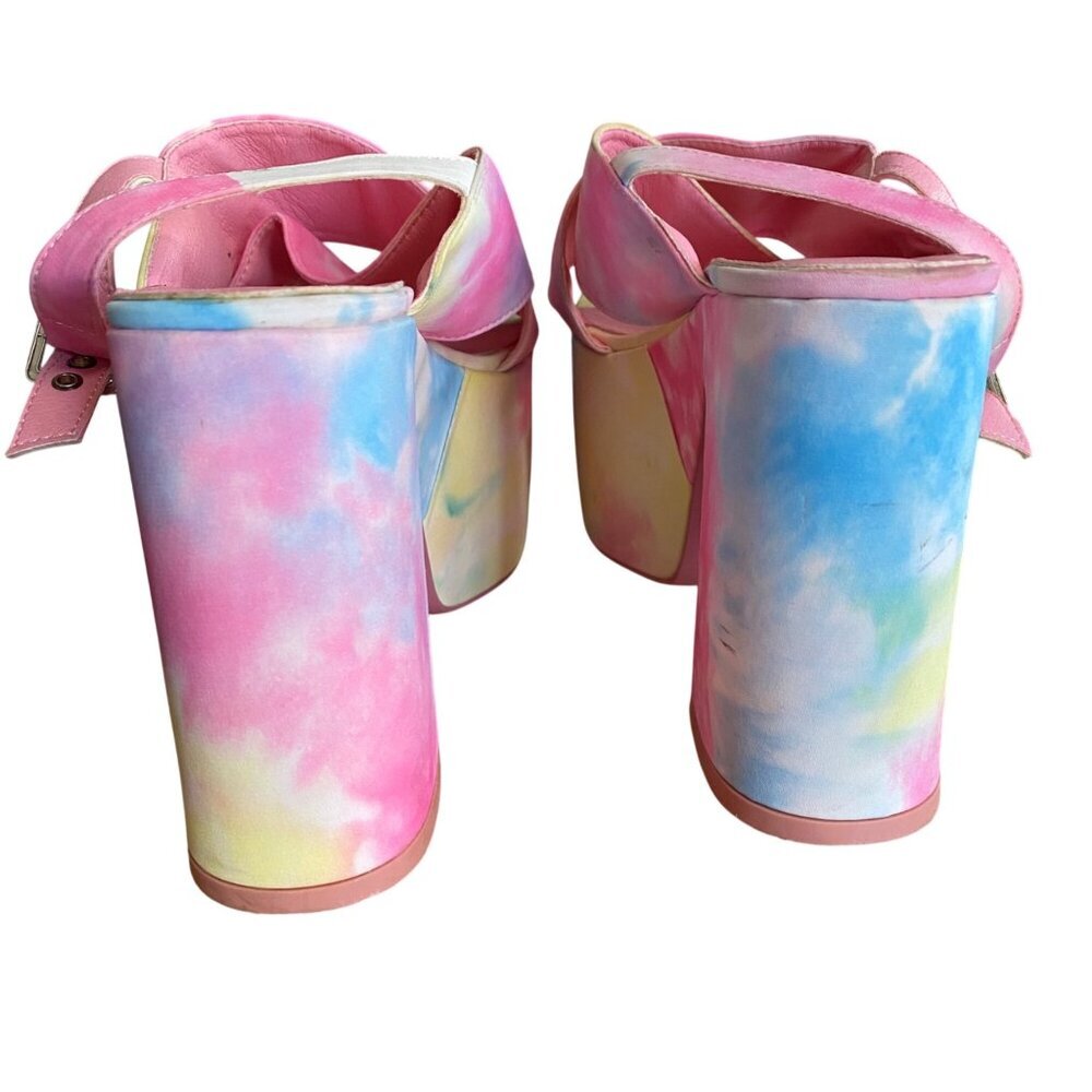 Current Mood Tie-Dye Platform Sandals With Adjustable Strap - Picture 4 of 6